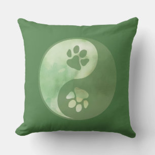 Cojín Decorativo Yin Yang Paw Green