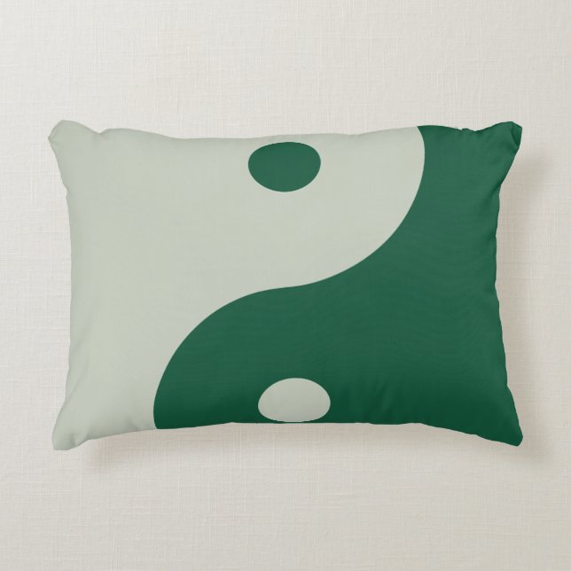 Cojín Decorativo Yin Yang Sage Green (Anverso)