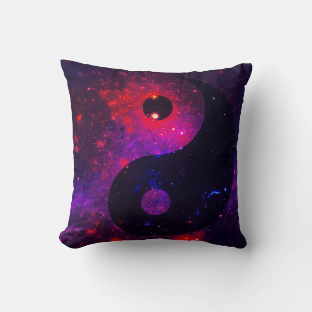 Cojín Decorativo Yin Yang Stardust Blue Purple Red (Anverso)