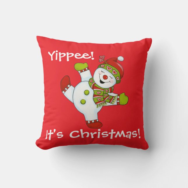 Cojín Decorativo ¡Yippee!¡Son Navidades! (Anverso)