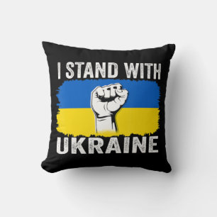 Cojín Decorativo Yo apoyo a Ucrania con la bandera ucraniana apoyo 