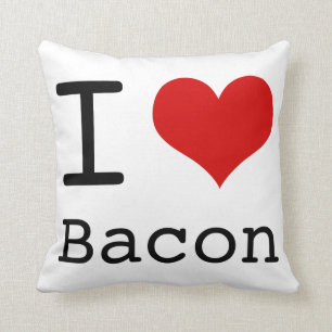 Cojín Decorativo Yo corazón Bacon