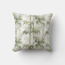 Cojín Decorativo Yoga de atención plena de bambú verde