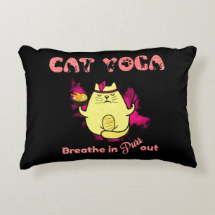 Cojín Decorativo Yoga Gato Gracioso