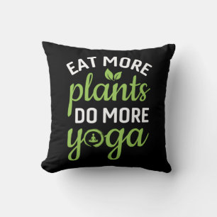Cojín Decorativo Yoga Lover   Comer Más Plantas Hacer Más Yoga