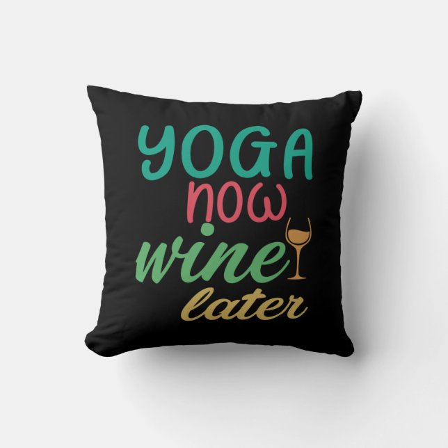 Cojín Decorativo Yoga Lover | Yoga Now Wine Después (Anverso)