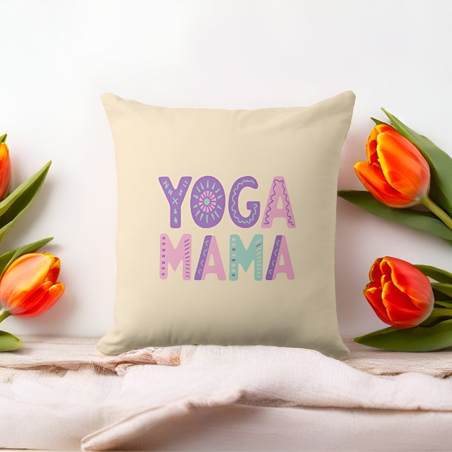 Cojín Decorativo Yoga Mama Boho Pastel (Subido por el creador)