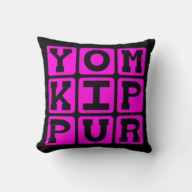 Cojín Decorativo Yom Kippur, Día del Perdón (Anverso)