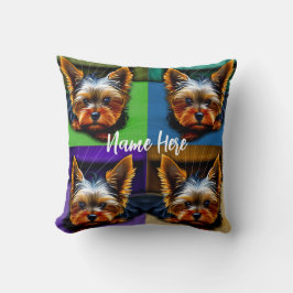 Cojín Decorativo Yorkie 2 side Yorkie con nombre