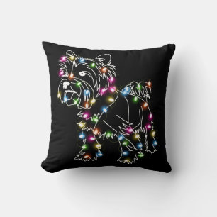 Cojín Decorativo Yorkie con Navidades Yorkie claro Dueño De Navidad