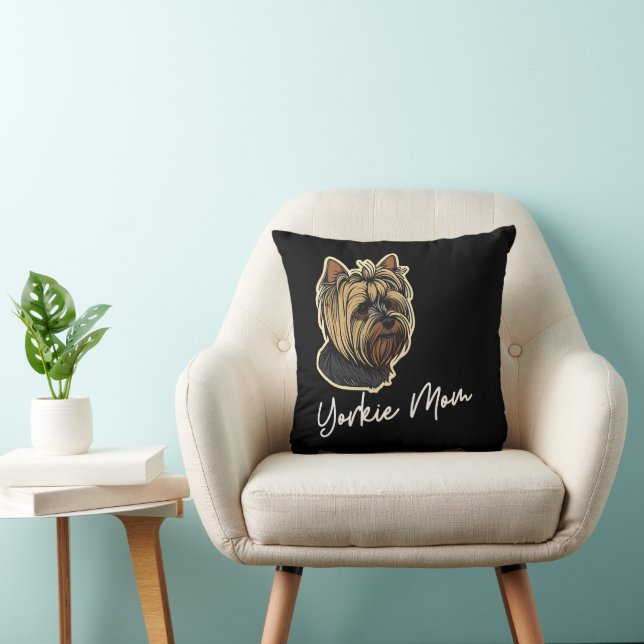 Cojín Decorativo Yorkie Mom 16 x 16 (Silla)