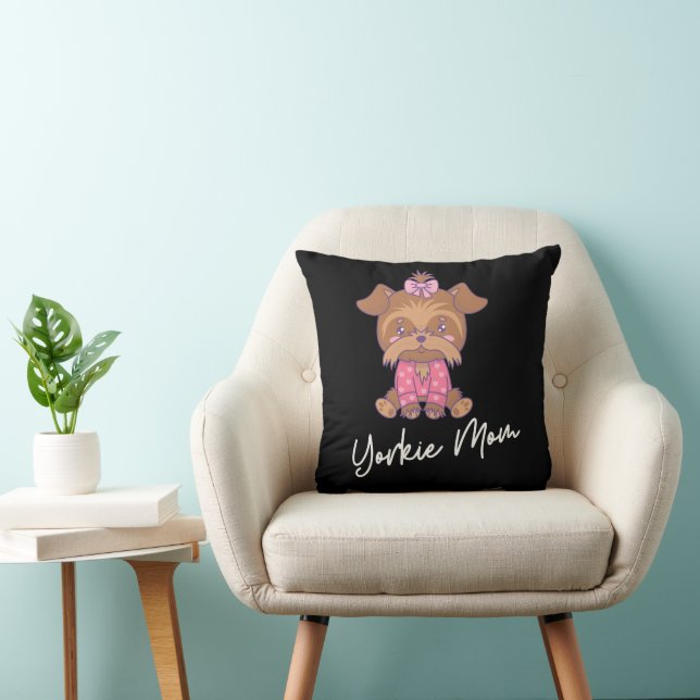 Cojín Decorativo Yorkie Mom 2 16x16 (Silla)