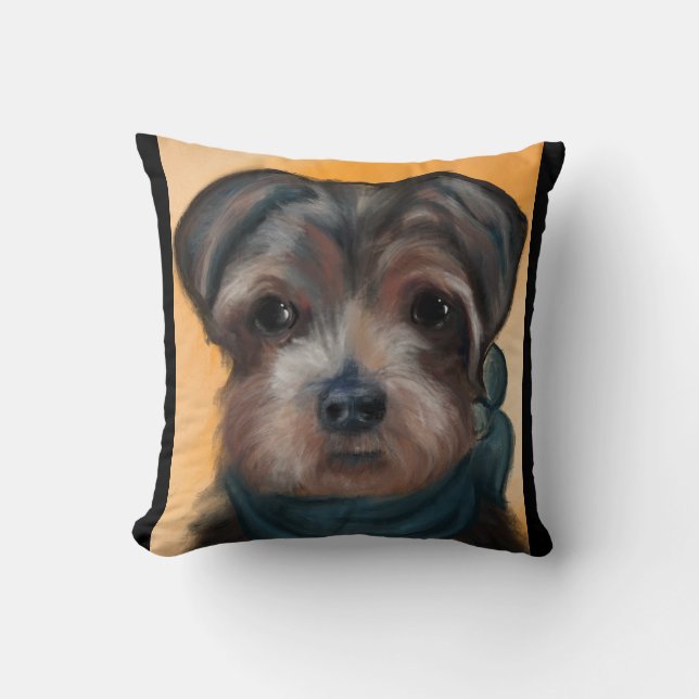 COJÍN DECORATIVO YORKIE POO          (Anverso)