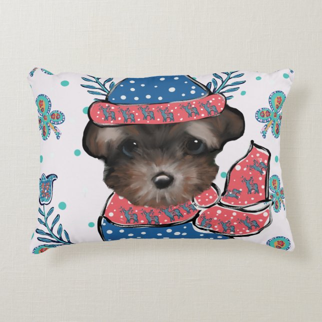 Cojín Decorativo Yorkie Poo  (Anverso)