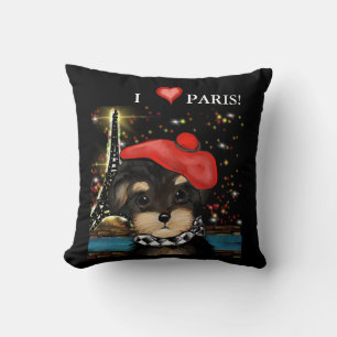COJÍN DECORATIVO YORKIE POO EN PARÍS