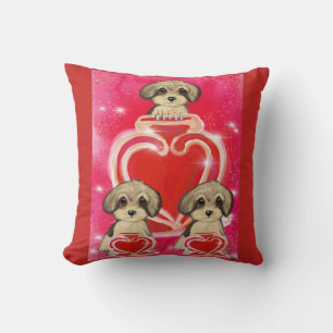 Cojín Decorativo Yorkie Poo San Valentín