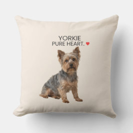 Cojín Decorativo Yorkie Pure Heart Throw Pillow