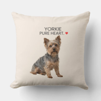Cojín Decorativo Yorkie Pure Heart Throw Pillow
