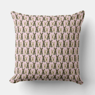 Cojín decorativo yorkies Chica rosa