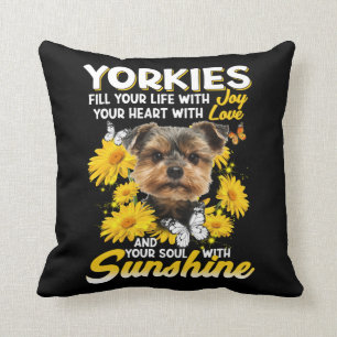 Cojín Decorativo Yorkies y Sunshine