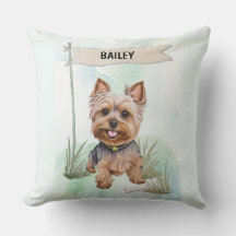 Yorkshire Terrier Acuarela Perro Personalizado