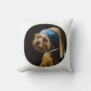 Cojín Decorativo Yorkshire Terrier inspirado en el retrato clásico