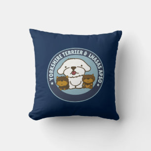Cojín Decorativo Yorkshire Terrier y Lhasa Apso