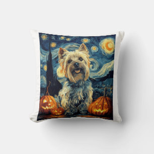 Cojín Decorativo Yorkshire terrier Yorkie Perro de van gogh noche e