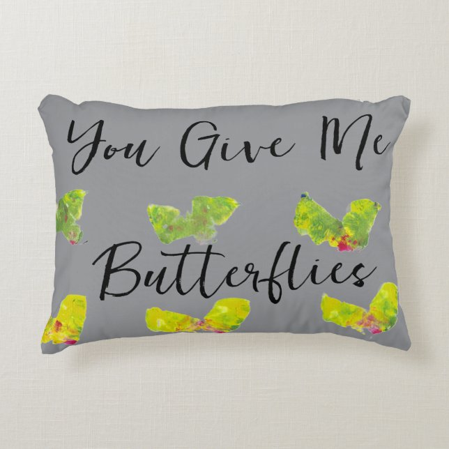 Cojín Decorativo You Give Me Butterflies (Anverso)