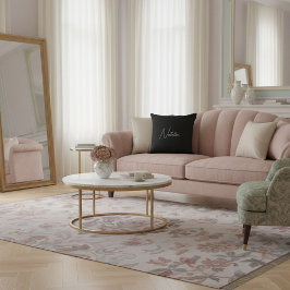 Cojín Decorativo  Your name script elegant chic black and white 