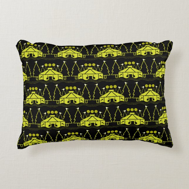 Cojín Decorativo Yurta viviendo en la naturaleza (Anverso)