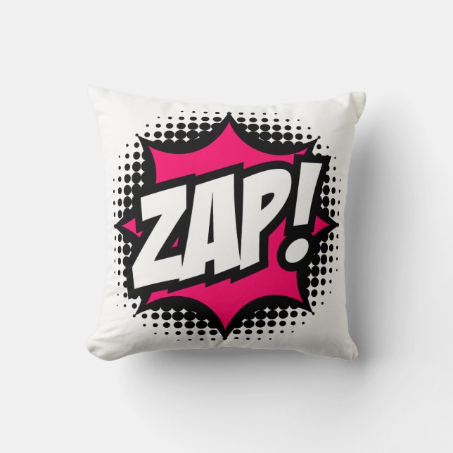 Cojín Decorativo ¡ZAP! Estilo de cómic (Anverso)