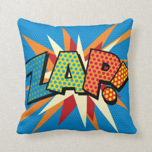 Cojín Decorativo ZAP POW Diversión Arte Pop de Cómic Retro
