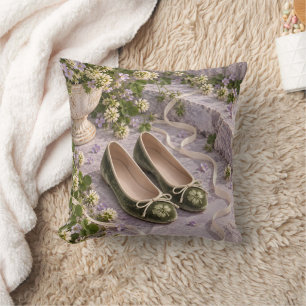 Cojín Decorativo Zapatos planos de ballet Sage Clover escalones de 