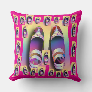 Cojín Decorativo Zapatos + Rosa Fuerte