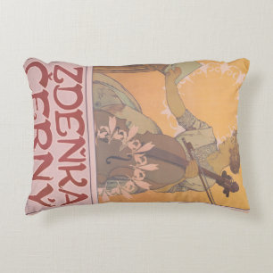 Cojín Decorativo Zdenka Cerny poster por Alphonse Mucha