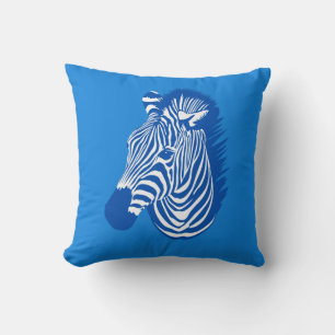 Cojín Decorativo Zebra azul