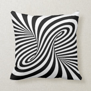 COJÍN DECORATIVO ZEBRA BLANCA NEGRA PLANCHA PATRONES ILUSIÓN ÓPTI