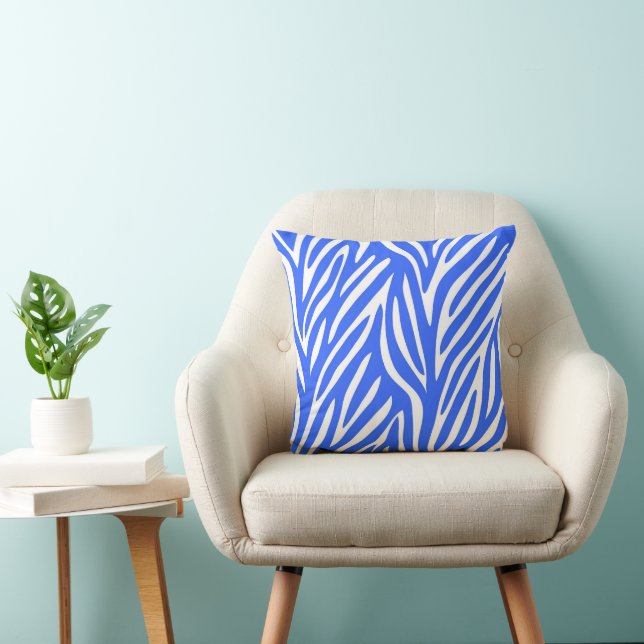 COJÍN DECORATIVO ZEBRA BLUE (Silla)