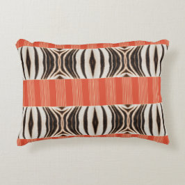 Cojín Decorativo Zebra Illusion- Modern Abstrakt Terrakotta Kissen