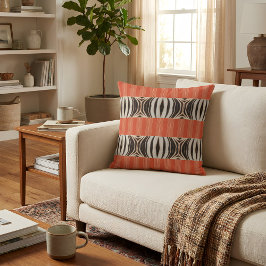 Cojín Decorativo Zebra Illusion- Modern Abstrakt Terrakotta Kissen