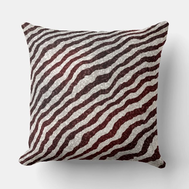 Cojín Decorativo Zebra negra marrón (Anverso)