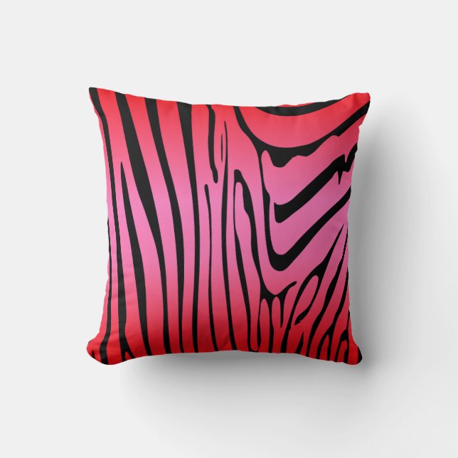 Cojín Decorativo Zebra Rojo (Anverso)