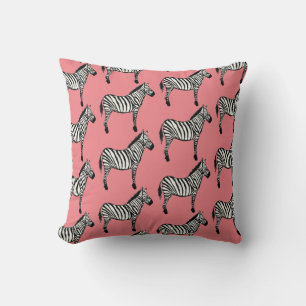 Cojín decorativo Zebra Safari Animal Print Peach