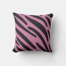Cojín Decorativo Zebra Stripes Pink Black Wild Animal