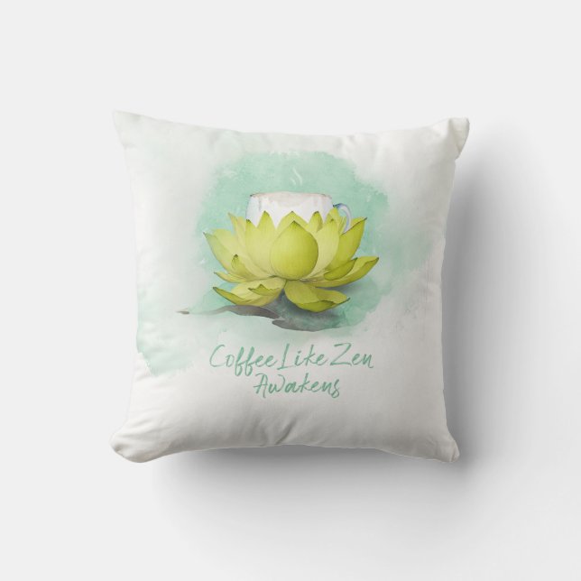 Cojín Decorativo Zen de café (Anverso)