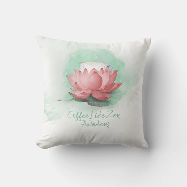 Cojín Decorativo Zen de café (Anverso)