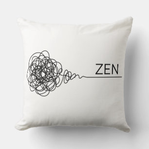 Cojín Decorativo Zen Minimalista Garabato Salud Mental