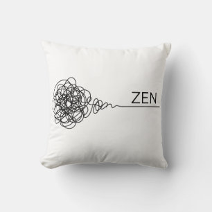 Cojín Decorativo Zen Minimalista Salud Mental Garabato