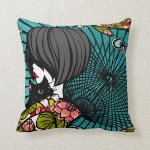 Cojín Decorativo Zen "Neko Koi Koi" PillowWe de SajuArt